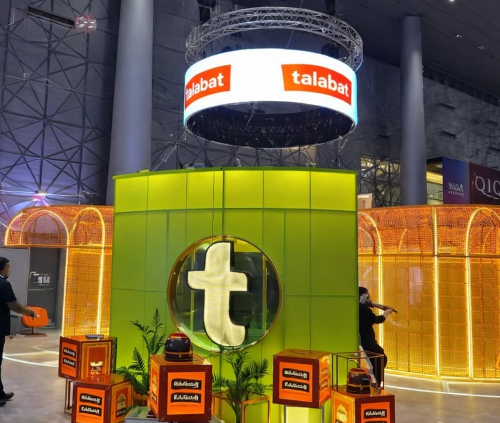 Talabat stand at Web Summit Qatar - Talabat Site