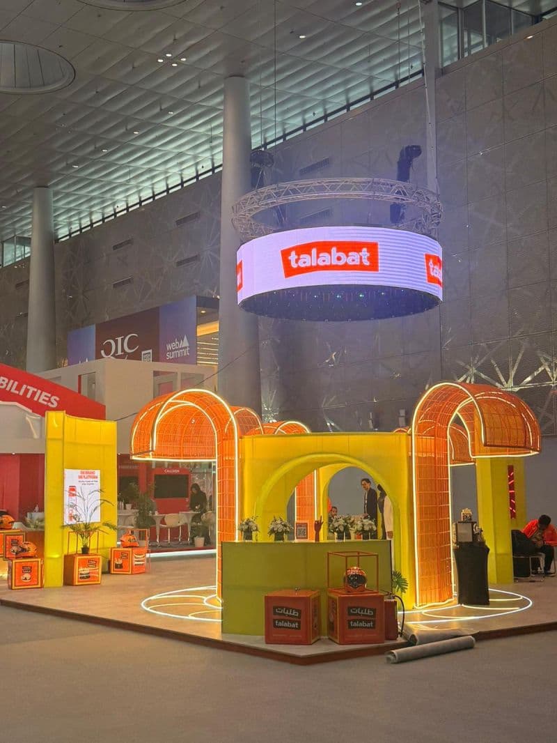 Talabat stand at Web Summit Qatar - Talabat site